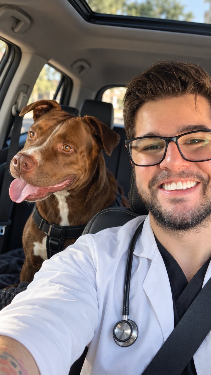 Luan Marcelo, medico veterinario, retrato profissional